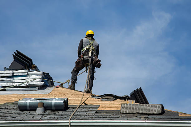Professional Roofing technician working in South Boston, VA